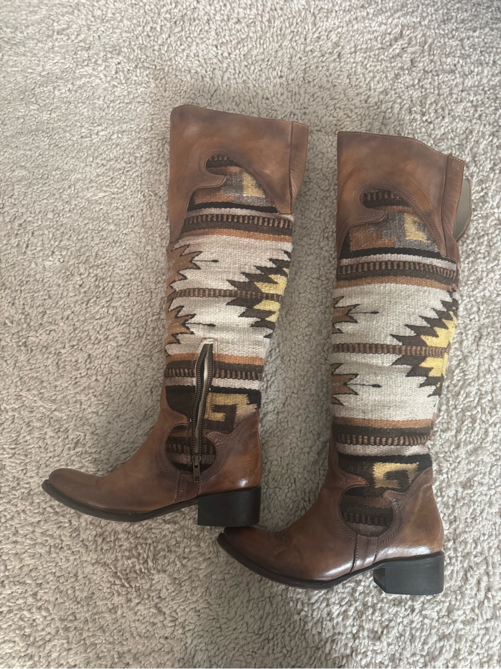 Freebird by Steven Sun Boots Southwestern Over the Knee Boots Size 8 - Picture 5 of 10